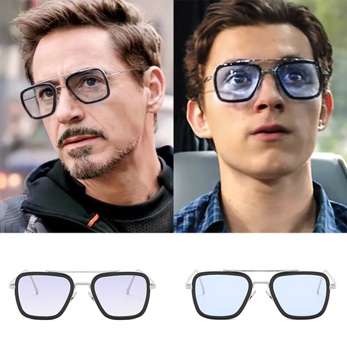 Lunettes de soleil HOT Tony Stark homme métal Avengers Iron Man Robert Downey lunettes de soleil - Photo 1/27