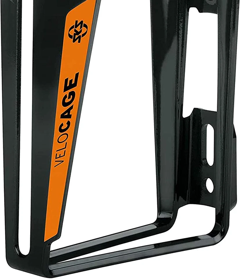 Jaula para botellas SKS Velocage - Bicicleta de carretera MTB ligera negra brillante/naranja Foto 2 de 4