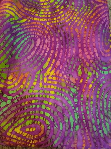 Batik Fabric New Quilting Crafting 100% Cotton Fuscha Finger Print NEW 2yds - Picture 3 of 4