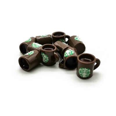 10Pcs Dollhouse Sticker Coffee Cups Mugs Miniature Model Accessories Brown 10Pcs Dollhouse Sticker Coffee Cups Mugs Miniature Model Accessories Brown