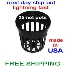 2"  NET POT CUPS 25 COUNT HYDROPONIC GROW BOX SYSTEM & CLONING (FAST SHIP-OUT)