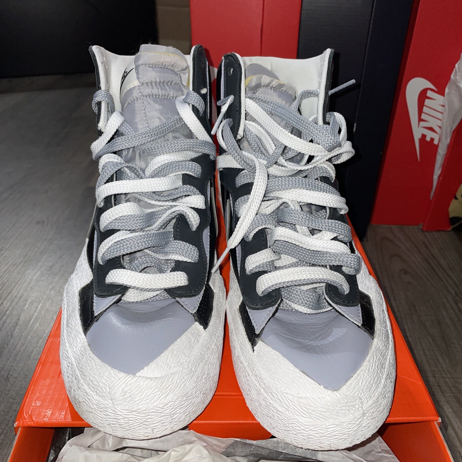 SACAI X NIKE Taglia 12 Nike Blazer Mid x Sacai nero grigio 2019