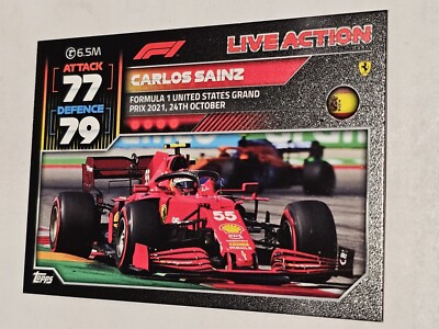 2022 Topps F1 Formula 1 Turbo Attax #237 Carlos Sainz Live Action
