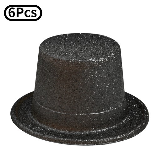Unisex Hat Carnivals Bowler Hat Glittering Top Hat Props 6Pcs Shiny Decor Funny - Bild 16 von 41