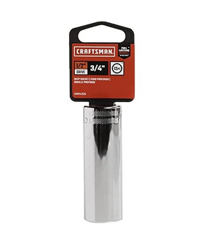 CRAFTSMAN Deep Socket, SAE, 1/2-Inch Drive, 3/4-Inch, 12-Point (CMMT47525) - Picture 4 of 8