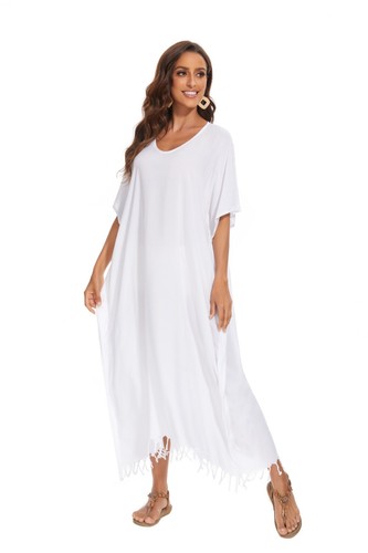 Beautybatik Women Caftan Solid Loungewear Maxi Plus Size Long Dress XL to 4X - Picture 81 of 104