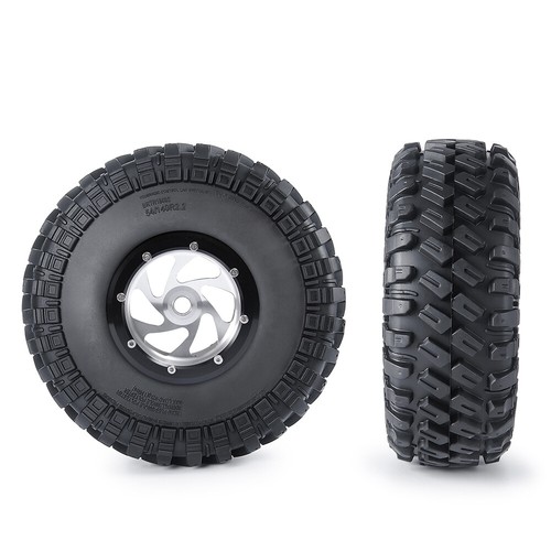 FLYXM 2.2'' Beadlock Wheel Rim Rubber Tire for 1/10 RCCrawler Axial SCX10 Wraith - Picture 56 of 94