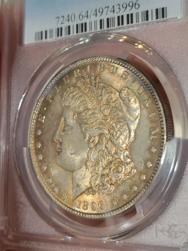 1896 $1 Morgan Dollar PCGS MS64 Toned