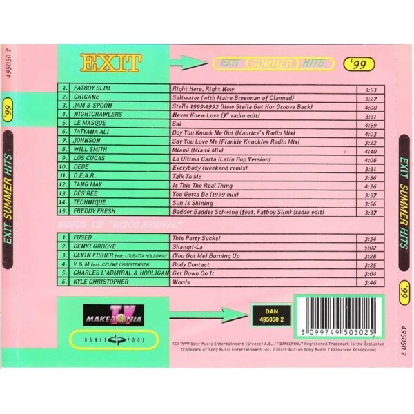exit-summer-hits-99-various-2-cd-vg-1999-dance-pool-ebay