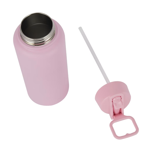 960ml Insulated Drink Bottle Water Bottle with Straw Double Wall Stainless Steel - Picture 4 of 21