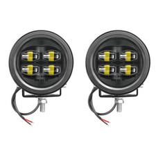 Universal Round Clear Sae Fog Light Pod Pair Waterproof Led Wide Cornering 3.5in Universal Round Clear Sae Fog Light Pod Pair Waterproof Led Wide Cornering 3.5in