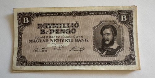🔥 100% Authentic Hungarian 1 Quintillion, 1946 B-Pengo, P-134 Circulated 🔥