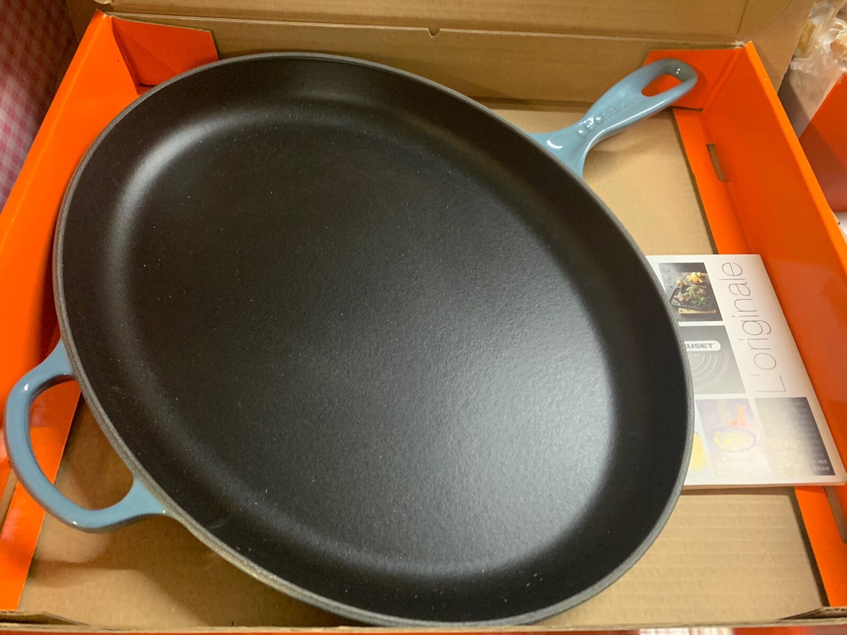 Le Creuset Signature Cast Iron Oval 40cm Skillet -Marine ( New) | eBay