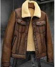 MEN'S RAF SHEARLING SHEEP SKIN LEATHER BOMBER WINTER FLYING PILOT JACKET COAT UK