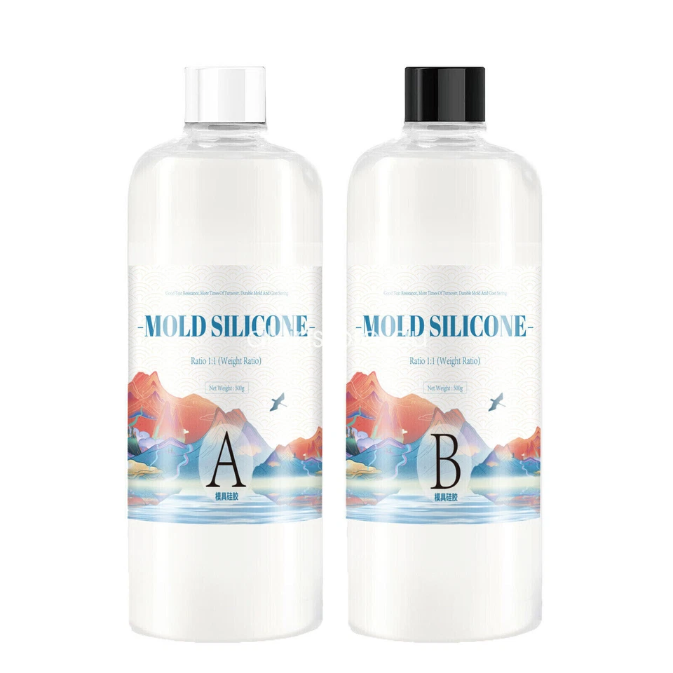 1/2KG Liquid Silicone Rubber Mould Making Kit Condensation-cure Mould Making 15A - image 2 of 4