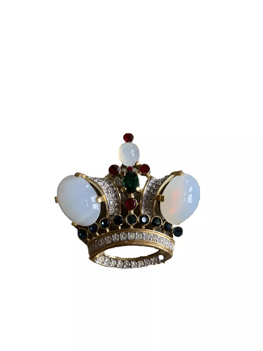 Antique Vintage Trifari Crown Brooch Pin Sterling Silver Alfred Philippe 1988 NG