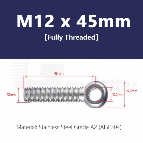 Forged Eye Bolt M5 - M24 Catenary Wire Hanging Screws DIN 444 Stainless Steel A2 - Picture 71 of 152