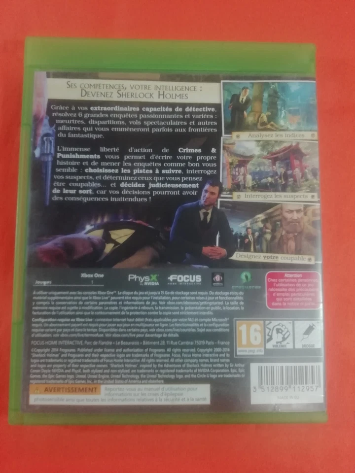 Jeu Crimes & Punishments Sherlock Holmes - Jeu Microsoft Xbox One, photo 2 sur 3