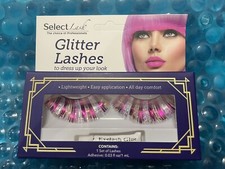 Eyelashes False Glitter Pink Fun Reusable Party Halloween New In Box