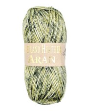 Woolcraft Shetland Heather Aran Yarn Random Double Knitting Wool 006 Willow