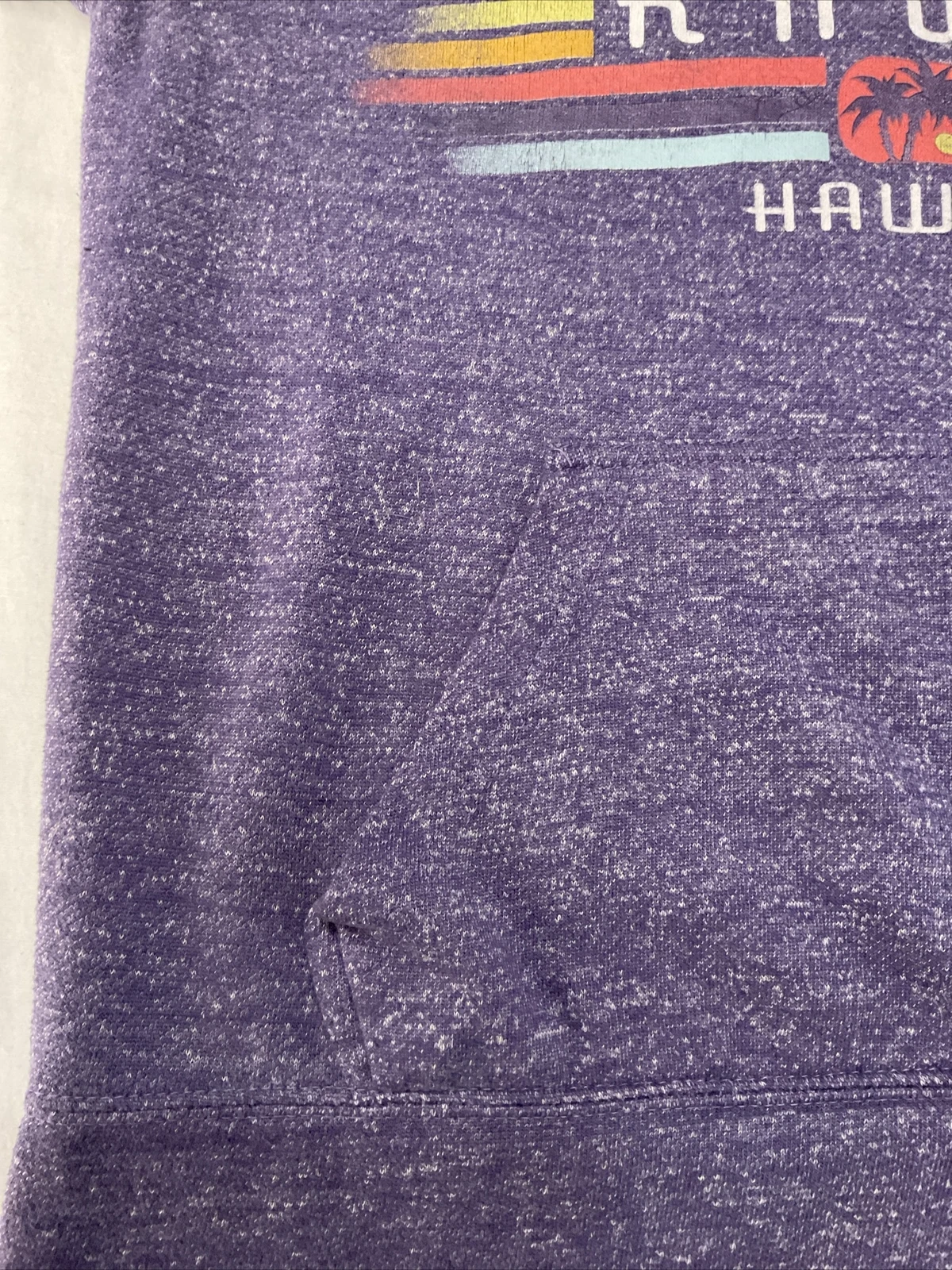 VETEMENTS Felpa con cappuccio Kauai Hawaii ~ viola ~ rock solitario ~ donna media piccola