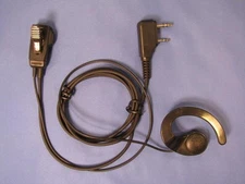 For Kenwood 2 Prong TK TH Radios Ear Loop Style Headset with Push to Talk Button