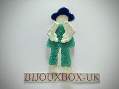 LEA STEIN VINTAGE FARMER BROOCH.  Best Vintage Selection Online.