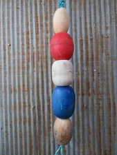 5 Old Fish Net Floats 26 Inches Long Fishing Buoys Bouys Tiki Hut Bar  -(SF548)