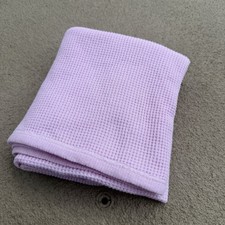 Manta de recepción de bebé vintage de algodón térmico tejido gofre rosa Baby Morgan