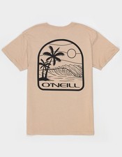 NWT O'neill Men's Dusk T-Shirt Size Small Beige Tan Brown Surf Tee