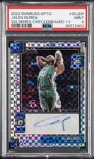 2022 PANINI DONRUSS OPTIC SIG SER CHECKERBOARD 1/1 JALEN DUREN 1/1 PSA 9 AUTO