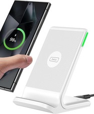 Wireless Charger Station, 15W Fast Wireless Charging Stand for Official and Home