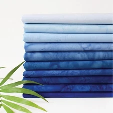 Lava Batik Solid Fat Quarter Bundle in Sky by Anthology Fabrics