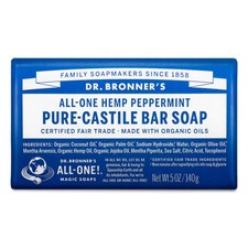 Dr. Bronners Pure-Castile Bar Soap Peppermint Hemp 5 oz Fair-Trade