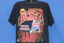 vtg 90s HOUSTON ROCKETS CONFERENCE CHAMPS 1994 NBA FINALS t-shirt BASKETBALL L
