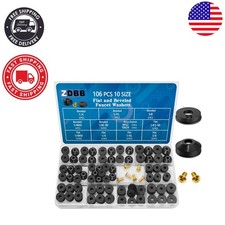 Versatile 106-Piece Faucet Washer Kit with Brass Screws - Home Repair Essential