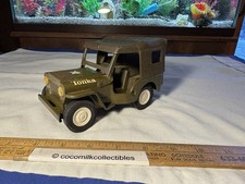 Vintage 1970's Pressed Steel Tonka U.S. Army Military Jeep Commander Metal Toy