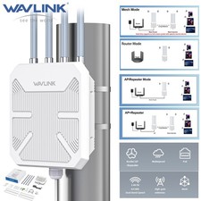 WAVLINK AX3000 AX1800 WIFI 6 EXTENDER ROUTER OUTDOOR SIGNAL BOOSTER AMPLIFIER