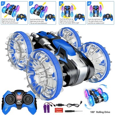 Amphibious RC Auto 4WD für Kinder 5-9+, wasserdicht ferngesteuertes Stunt Car