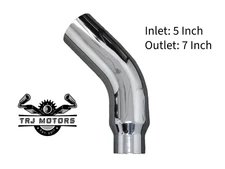 5" Inlet Diesel Exhaust Chrome Turndown Elbow Tip 23" Long - Various Outlets