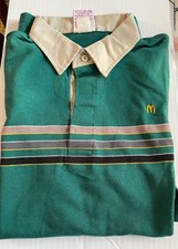 Vintage 1986 McDonald  s Rugby Shirt Employee Uniform Shirt Size M