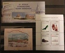AP070 - ITALY 2004 - 3 sheets MNH shoes. transhumanza, Bangkok
