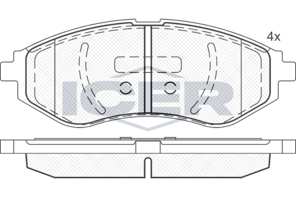Bremsbelagsatz Vorne Akebono-System FüR Chevrolet Aveo/Kalos T200 Ab 02-> 892497-image