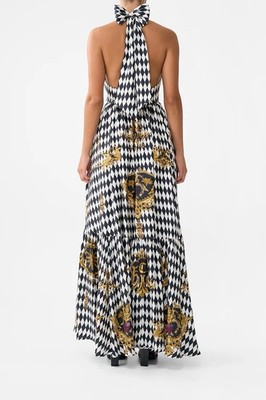 Camilla Monarchy Mania Ruffle Hem Halter Dress Size M | eBay