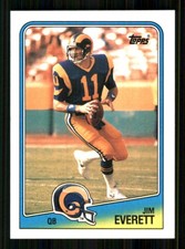 1988 Topps #288 Jim Everett Los Angeles Rams 7535