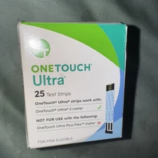 25ct One Touch ULTRA TEST STRIPS Exp3to--9/2026 8 Ava