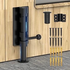Slide Bolt Gate Latch Hardware, Barrel Bolt Latch, 6.3 Inch Heavy Duty Black