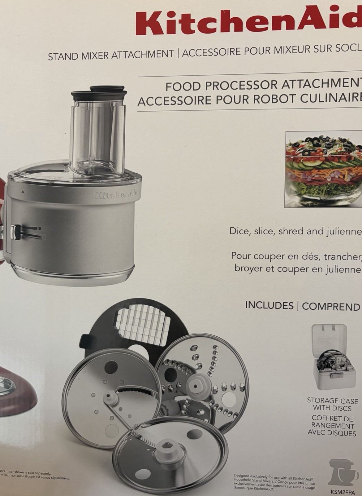 KitchenAid Food Processor Attachment w/ Dicing For Stand Mix