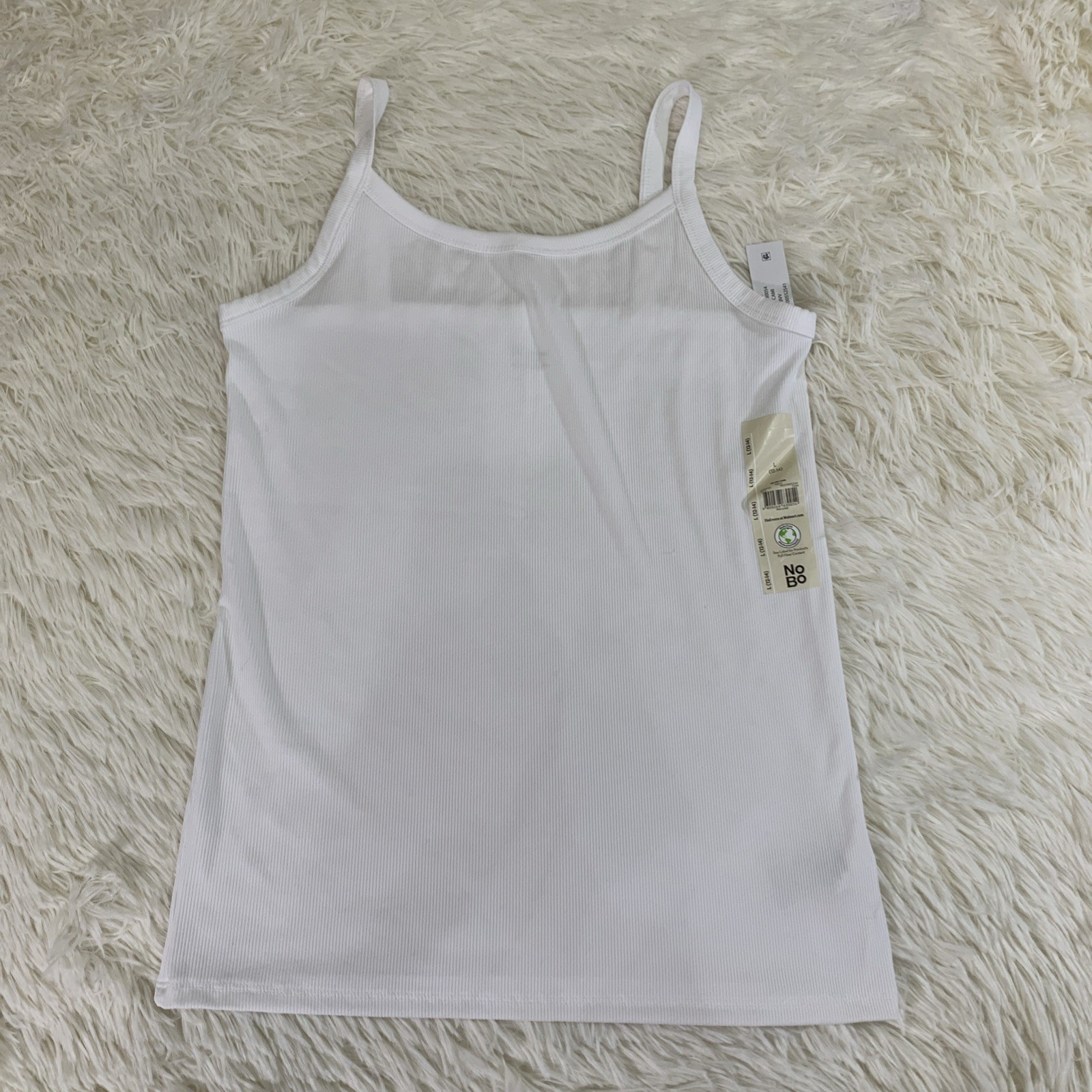 No Boundaries white ribbed cami large