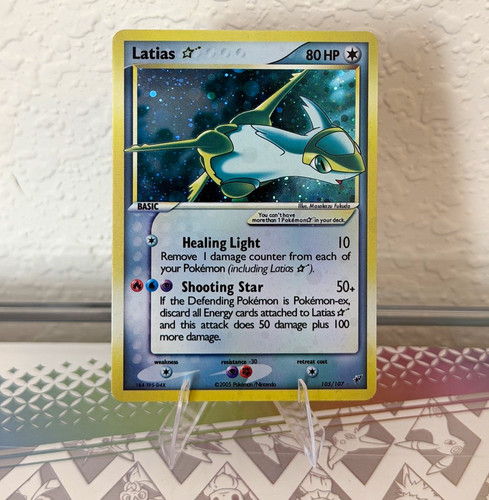 **FAN ART** Pokémon TCG Latias Star 105/107 EX Deoxys Holo Ultra Rare EN 2005